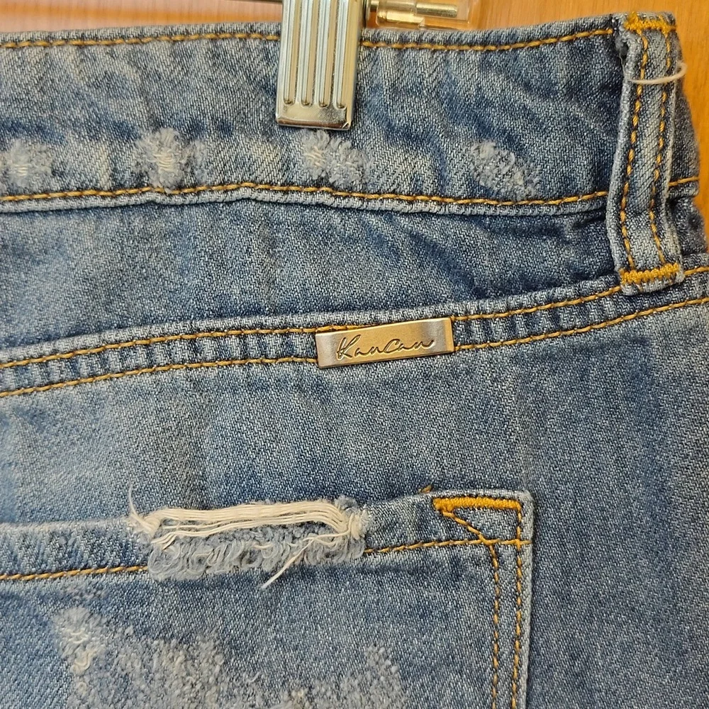 KanCan Blue Distressed Jean Shorts - Picture 7 of 9